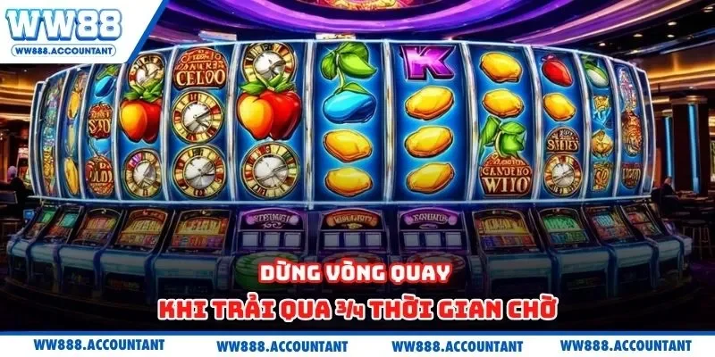 Dừng vòng quay khi trải qua ¾ thời gian chờ